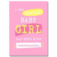 Very Special Baby Girl Congratulations Card